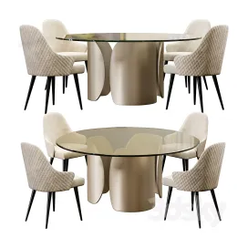 Ludwig Chair Table Petalo Round by Reflex